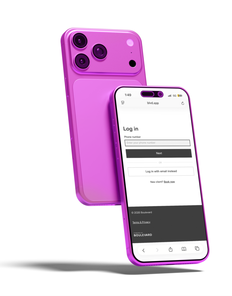 Livia Med Spa Client Portal on Phone