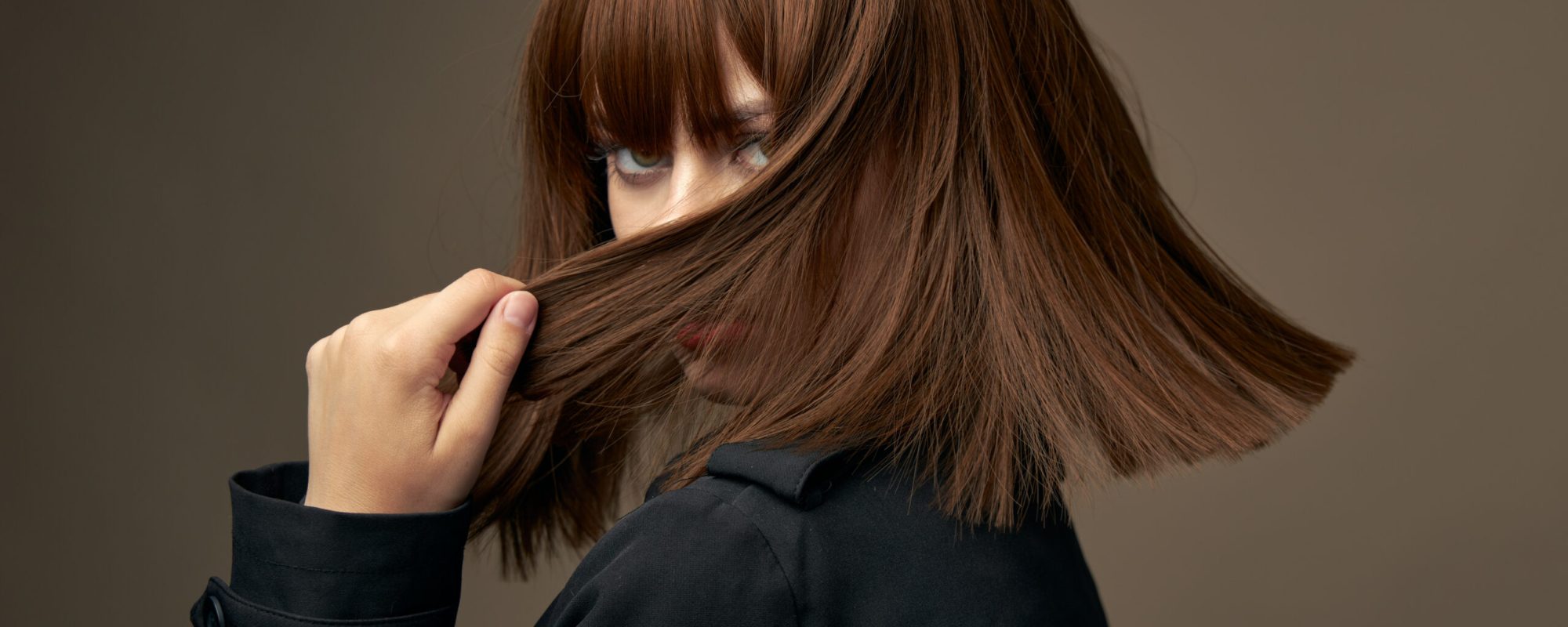 girl with long hair flowing/ hair restoration photo